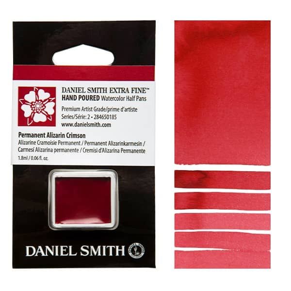 Daniel Smith Watercolor Half Pan Permanent Alizarin Crimson