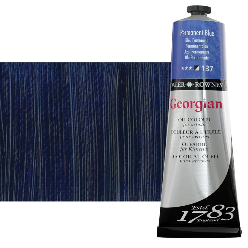 Daler-Rowney Georgian Oil Color 225ml Tube - Permanent Blue