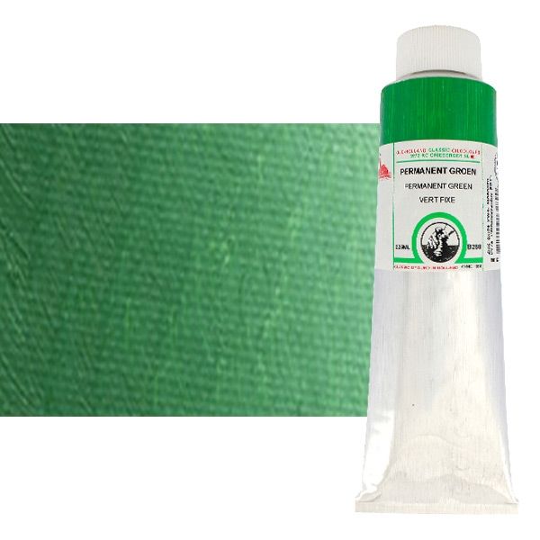 Old Holland Classic Oil Color - Permanent Green, 225ml Tube