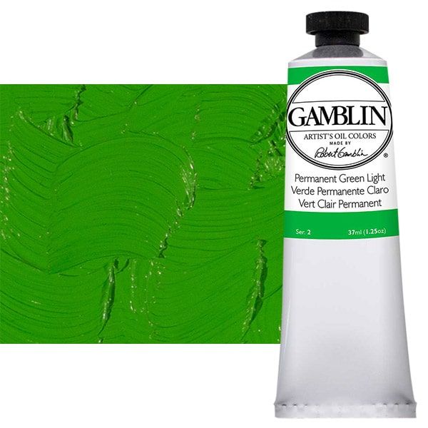 Gamblin Artists Oil - Permanent Green Light, 37ml Tube