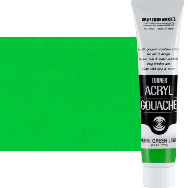 Turner Artist Acryl Gouache - Permanent Green Light, 100ml