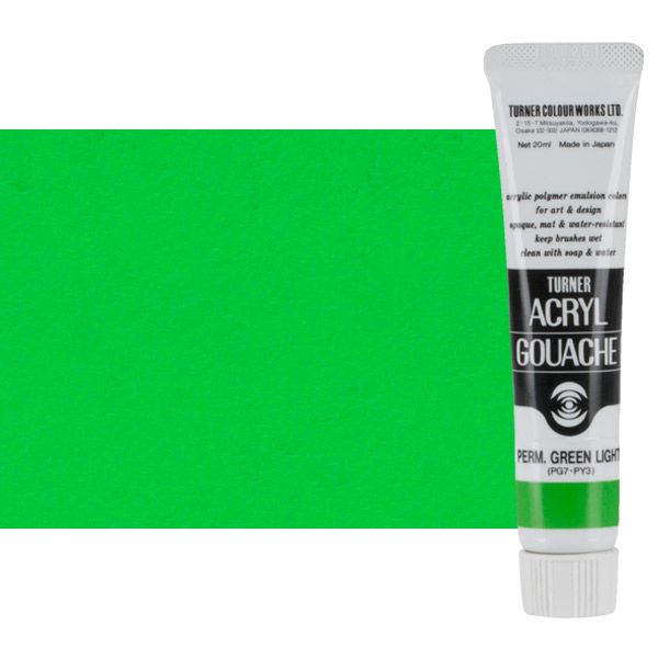 Turner Artist Acryl Gouache - Permanent Green Light, 20ml
