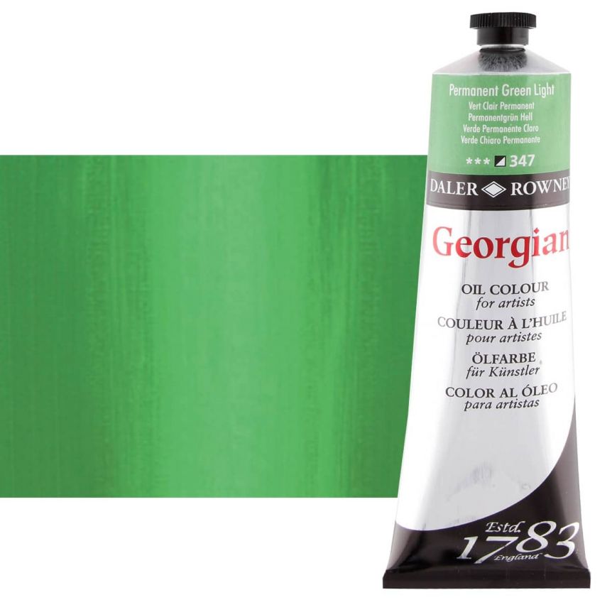 Daler-Rowney Georgian Oil Color 225ml Tube - Permanent Green Light