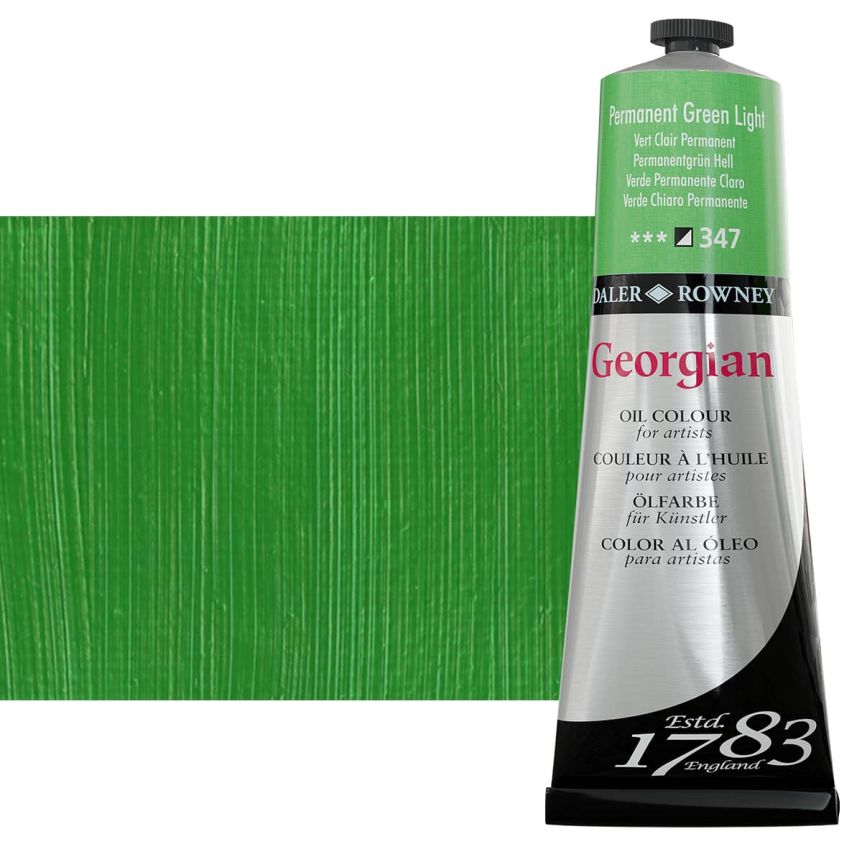 Daler-Rowney Georgian Oil Color 225ml Tube - Permanent Green Light