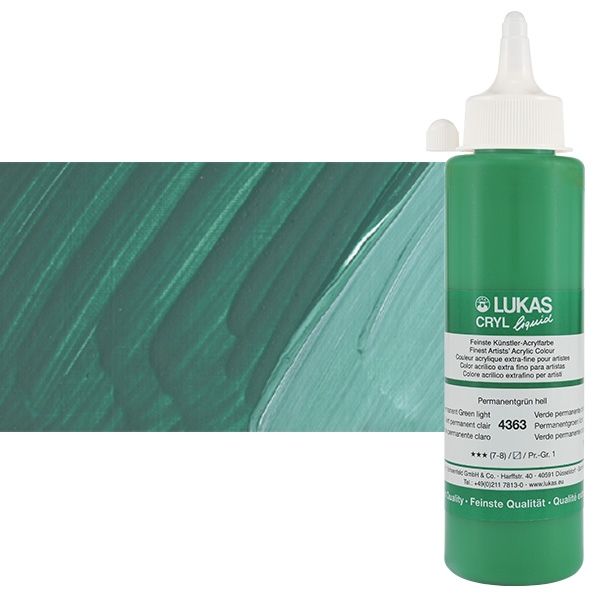 Cryl Liquid Acrylics Permanent Green Light 250ml