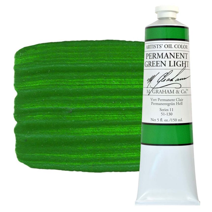 M. Graham Artist Oil Color 150ml - Permanent Green Light