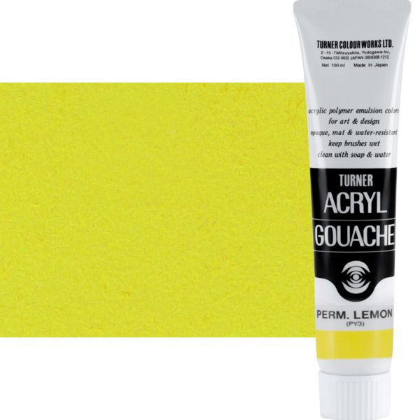 Turner Artist Acryl Gouache - Permanent Lemon, 100ml