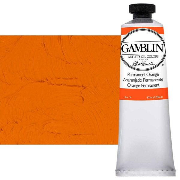 Gamblin Artists Oil - Permanent Orange, 37ml Tube