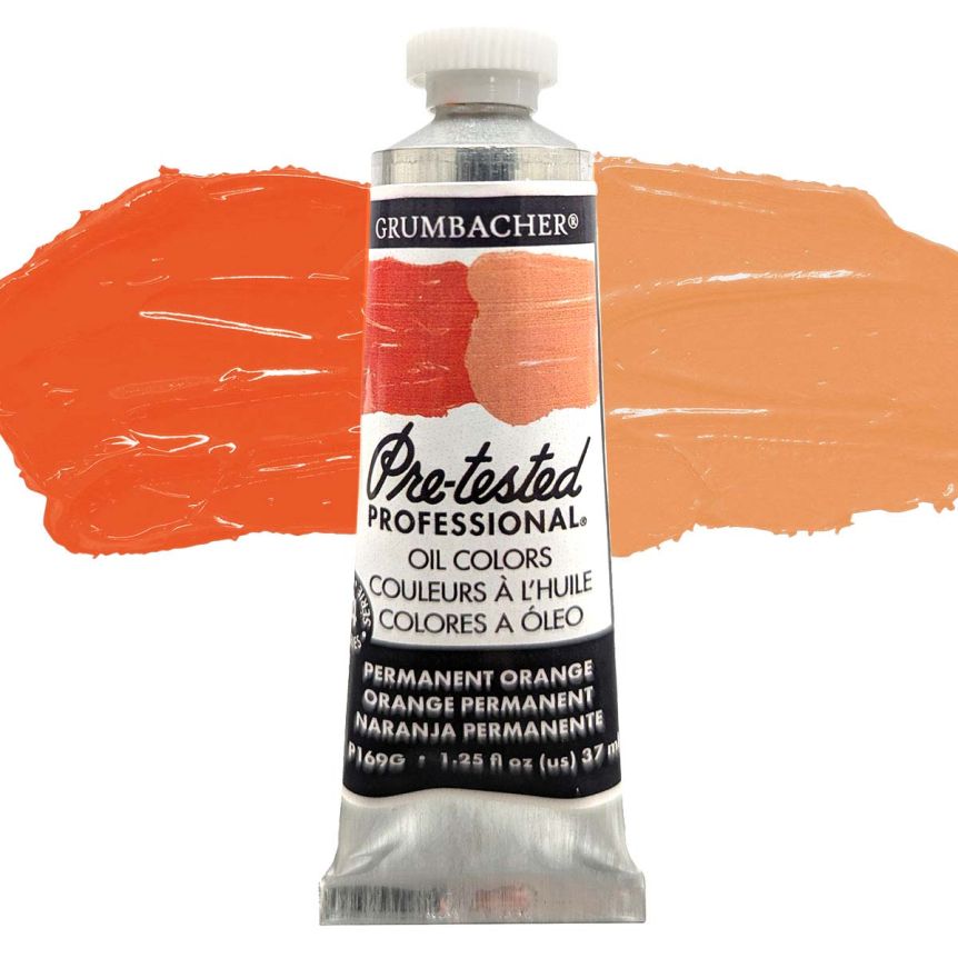 Grumbacher Pre-Tested Oil Paint 37 ml Tube - Permanent Orange