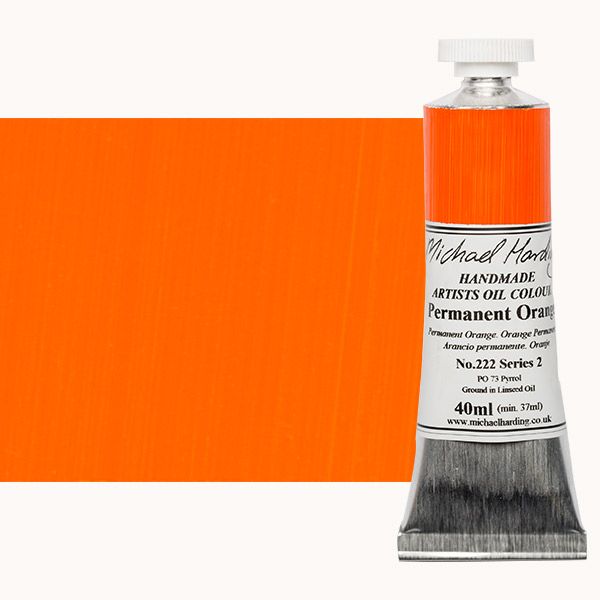 Michael Harding Handmade Artists Oil Color 40ml Permanent Orange