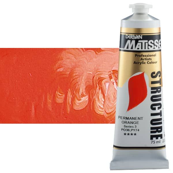 Matisse Structure Acrylic Colors Permanent Orange 75 ml