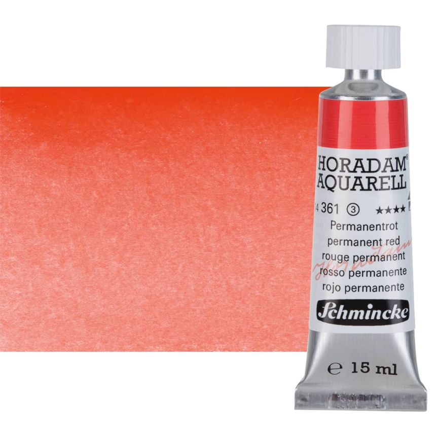 Schmincke Horadam Watercolor - Permanent Red, 15ml 