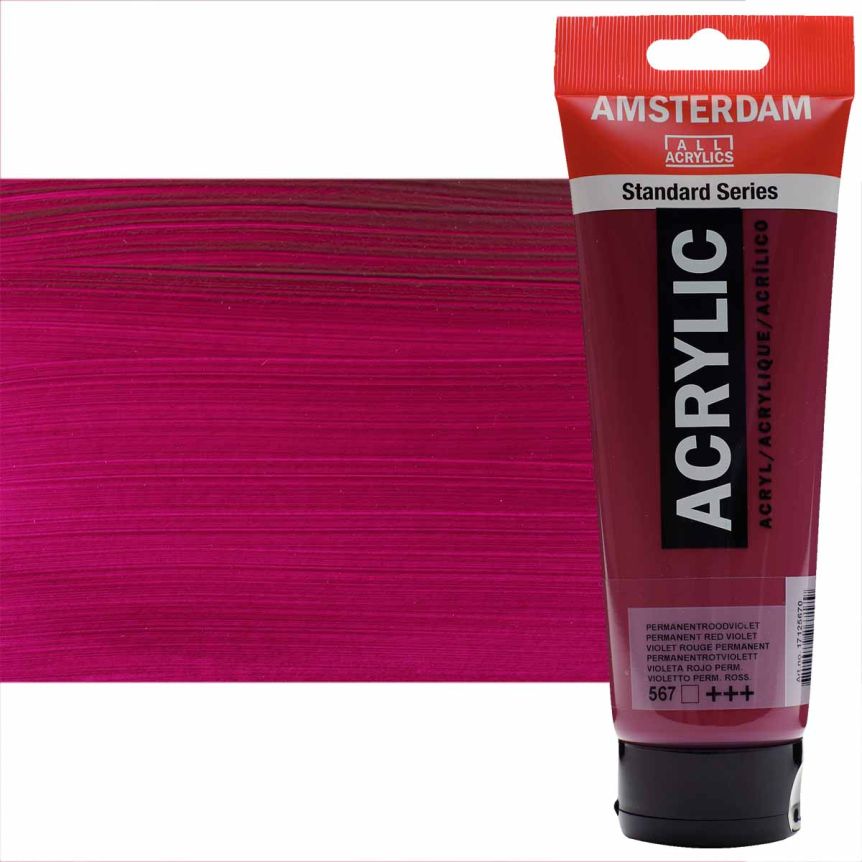 Amsterdam Standard Series Acrylic Paint - Permanent Red Violet, 250ml Tube