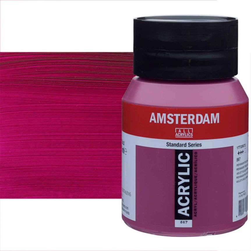 Amsterdam Standard Series Acrylic Paint - Permanent Red Violet, 500ml Jar