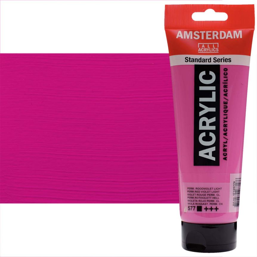 Amsterdam Standard Series Acrylic Paint - Permanent Red Violet Light, 250ml Tube