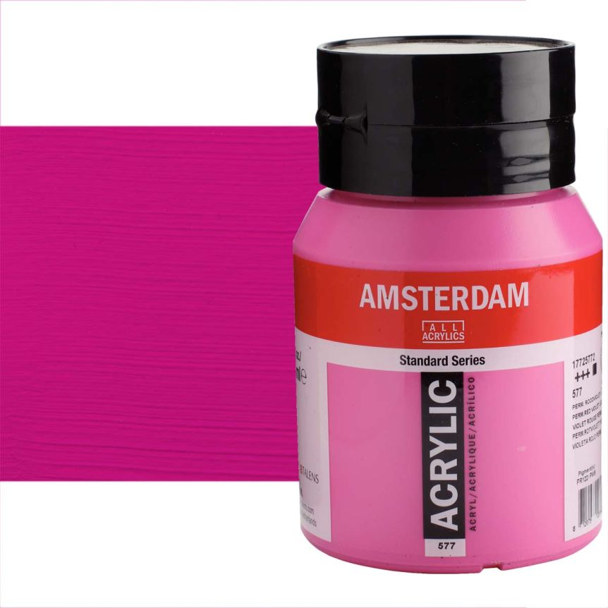 Amsterdam Standard Series Acrylic Paint - Permanent Red Violet Light, 500ml Jar