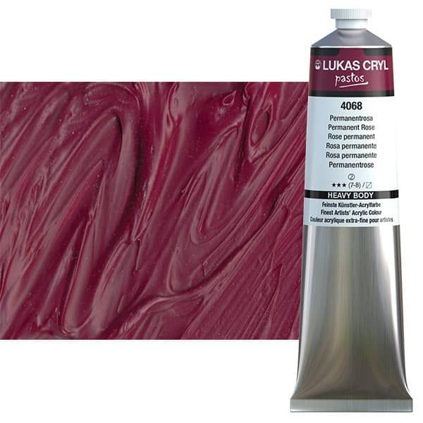 Permanent Rose 200ml LUKAS CRYL Pastos Acrylics 