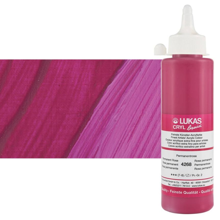 Cryl Liquid Acrylics Permanent Rose 250ml