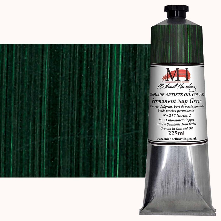 Michael Harding Oil Color - Permanent Sap Green, 225ml Tube
