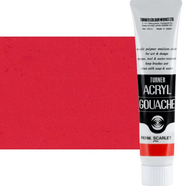 Turner Artist Acryl Gouache - Permanent Scarlet, 100ml