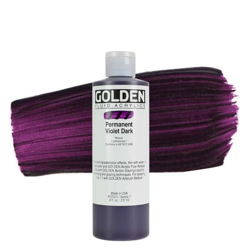 GOLDEN Fluid Acrylics Permanent Violet Dark, 8oz