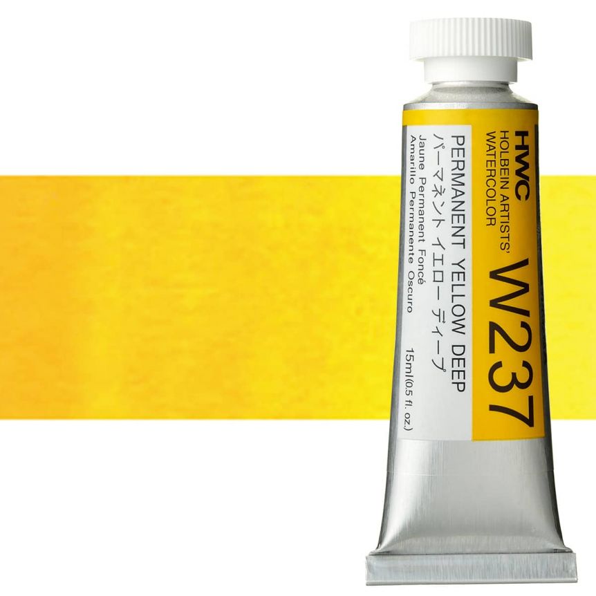 Holbein Artists' Watercolor 15 ml Tube - Permanent Yellow Deep