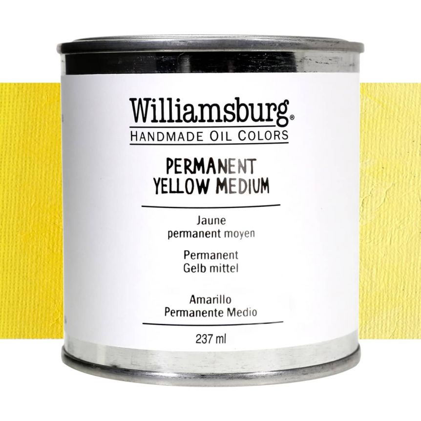 Williamsburg Handmade Oil Paint - Permanent Yellow Medium, 237ml