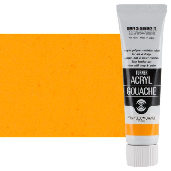Turner Artist Acryl Gouache - Permanent Yellow Orange, 40ml