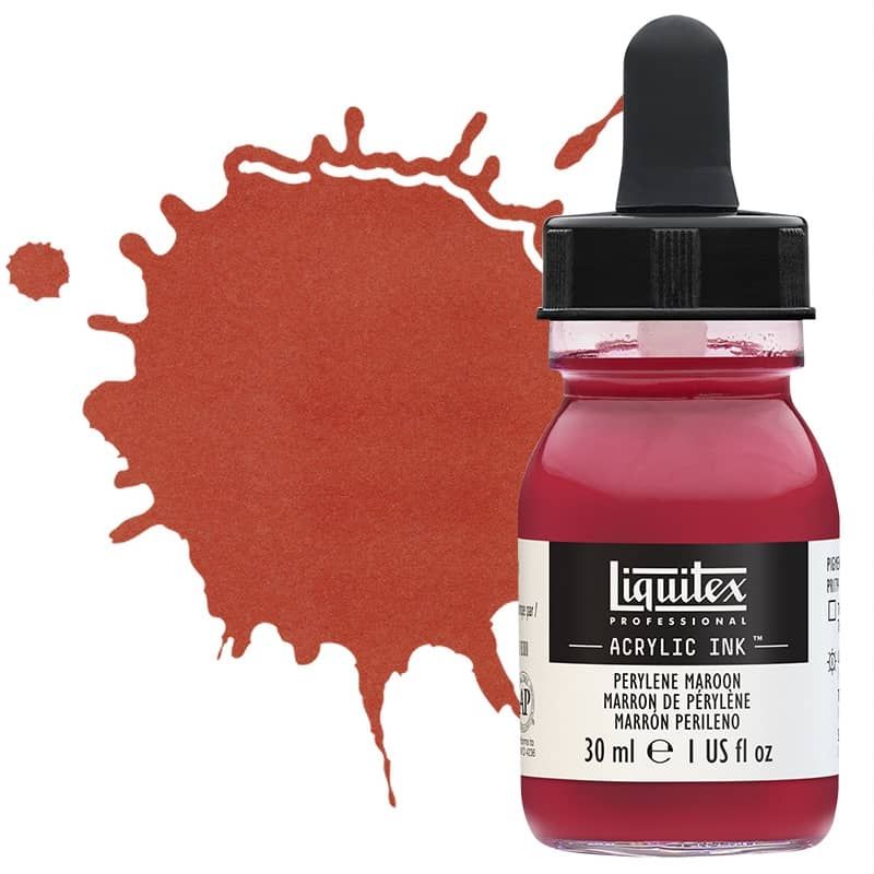Liquitex Professional Acrylic Ink 30ml Bottle Perylene Maroon