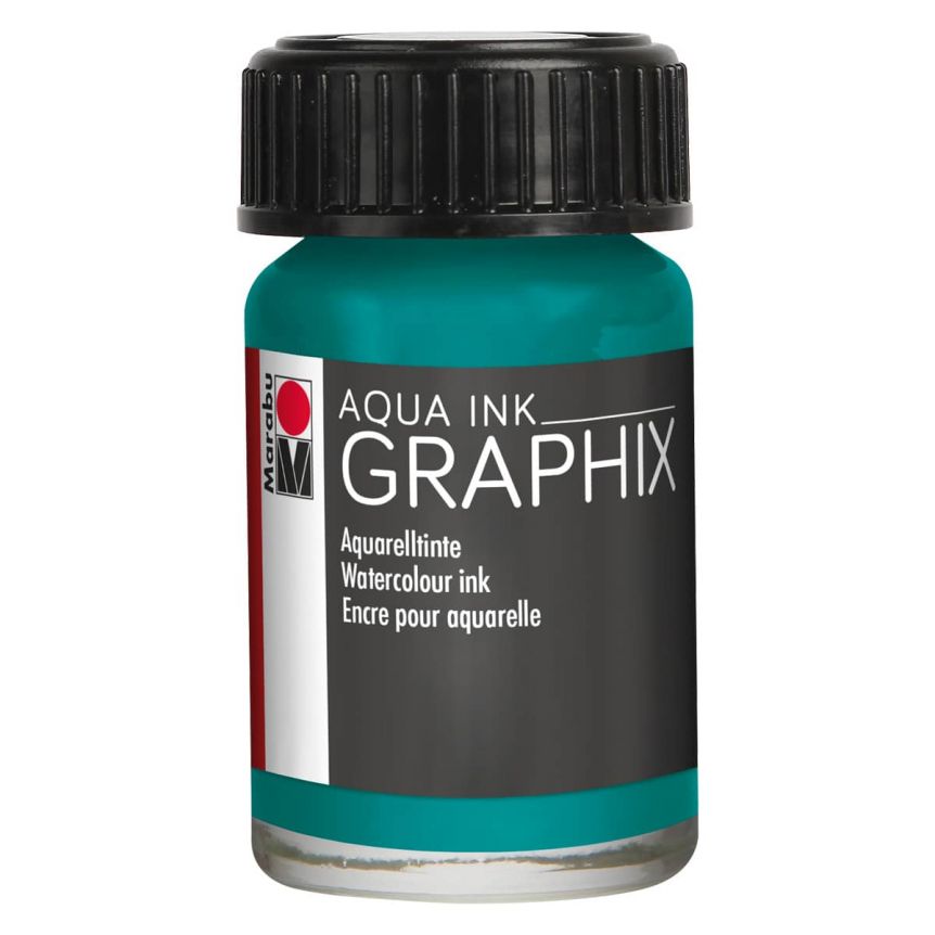 Marabu Graphix Aqua Ink - Petrol (092), 15ml