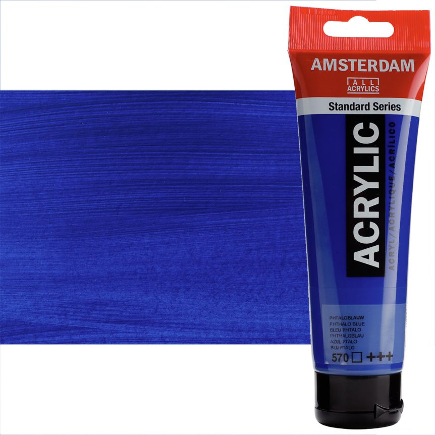 Amsterdam Standard Series Acrylic Paints - Phthalo Blue, 120ml