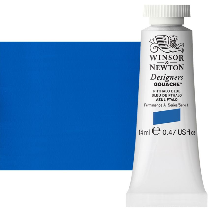 Winsor & Newton Designers Gouache 14ml Tube - Phthalo Blue