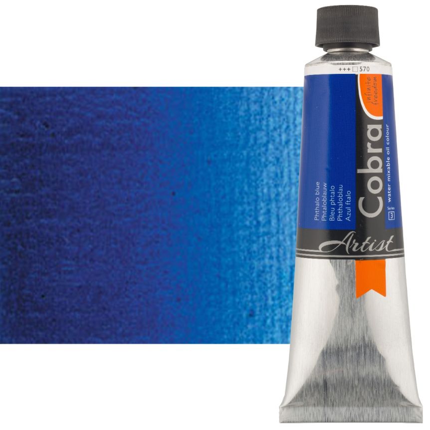 Cobra Water-Mixable Oil Color 150ml Tube - Phthalo Blue