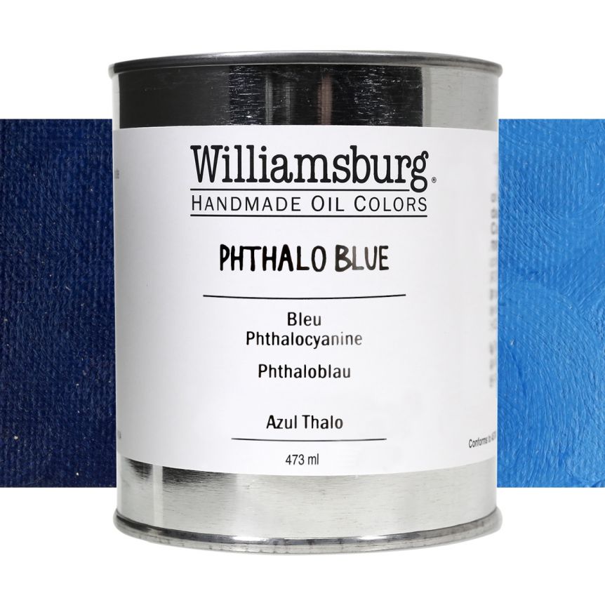 Williamsburg Handmade Oil Paint - Phthalo Blue, 473ml Can