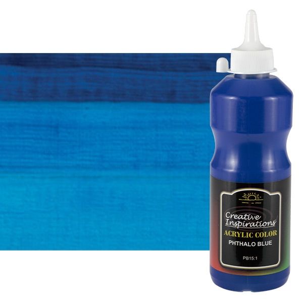 Creative Inspirations Acrylic Paint, Phthalo Blue 500ml Bottle