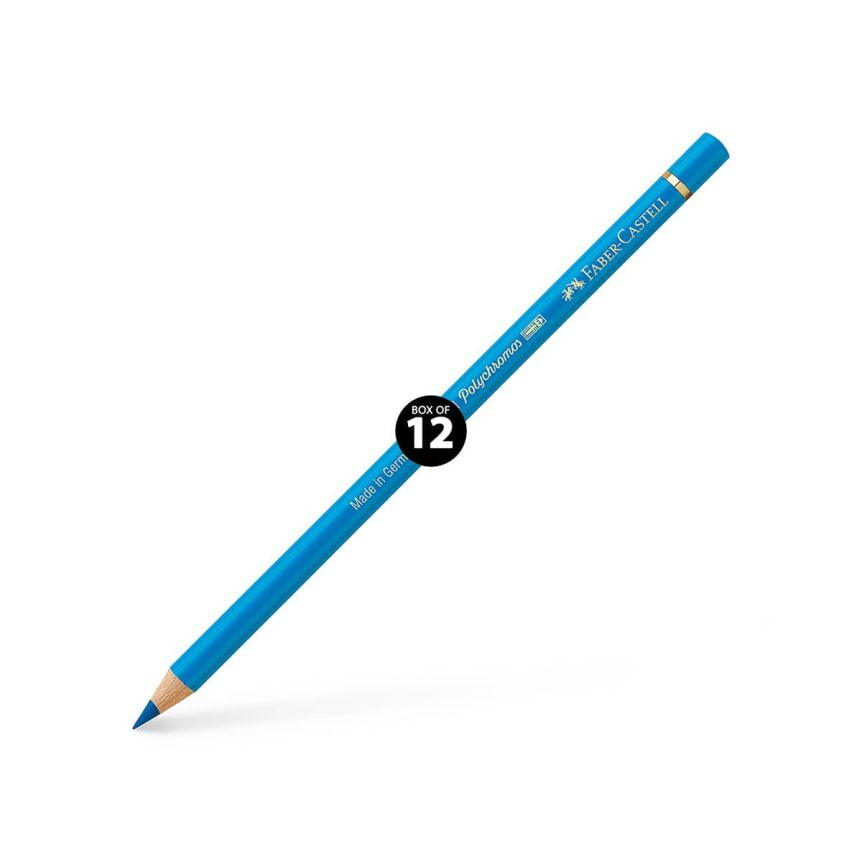 Faber-Castell Polychromos Pencil, No. 110 - Phthalo Blue (Box of 12)