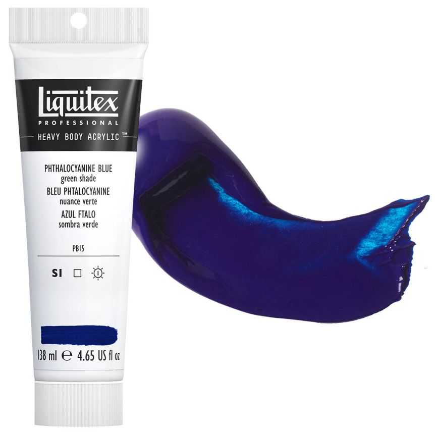 Liquitex Heavy Body Acrylic - Phthalo Blue (Green Shade), 4.65oz Tube