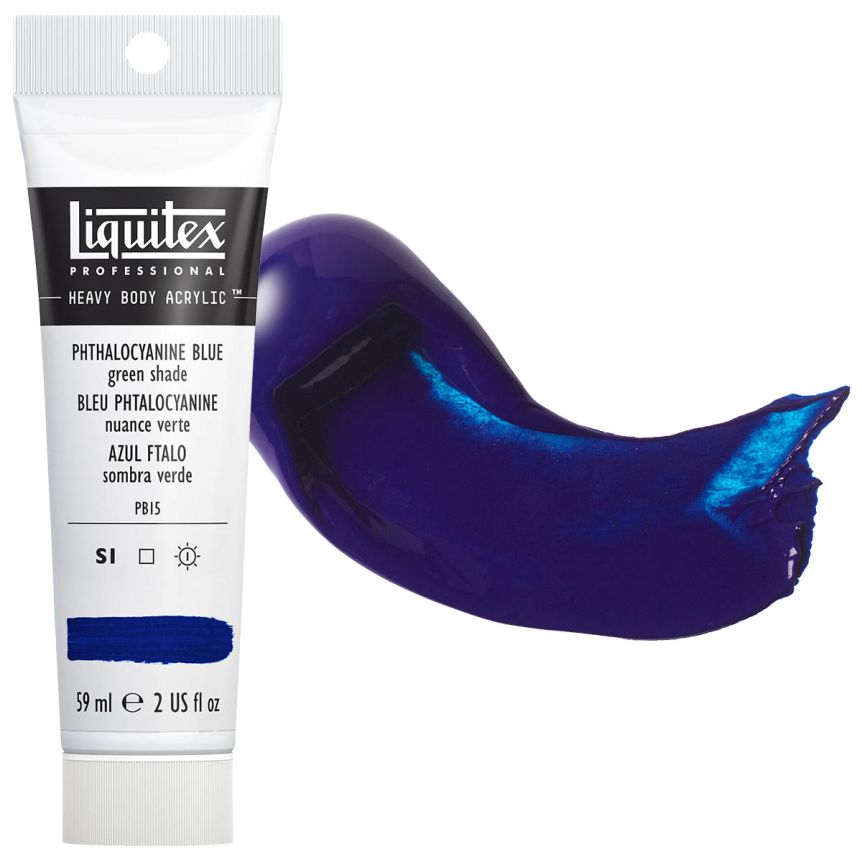 Liquitex Heavy Body Acrylic - Phthalo Blue (Green Shade), 2oz Tube