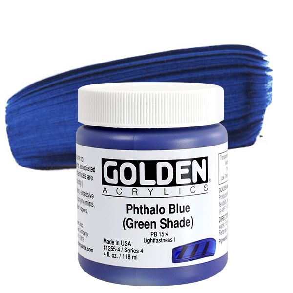 Golden Heavy Body Acrylic Phthalo Blue (Green Shade) 32 oz