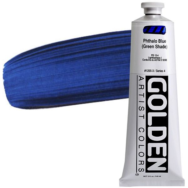 GOLDEN Heavy Body Acrylic 5 oz Tube - Phthalo Blue (Green Shade)