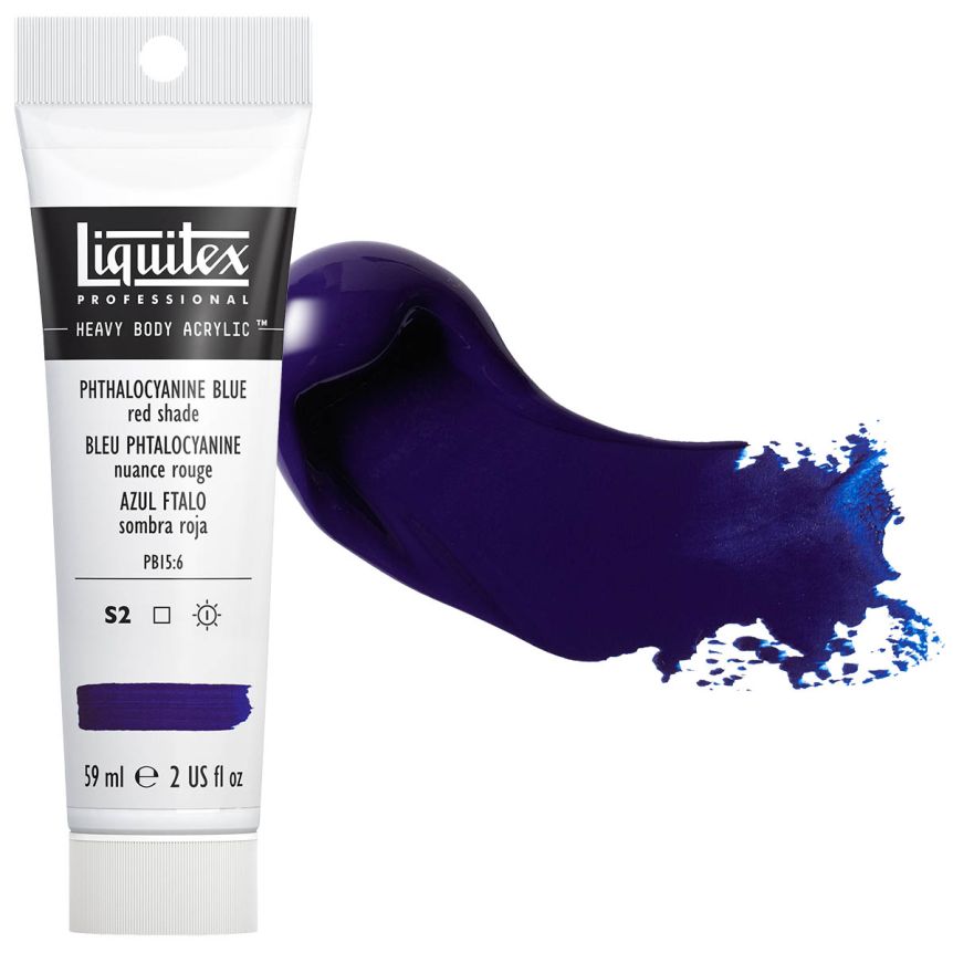 Liquitex Heavy Body Acrylic - Phthalo Blue (Red Shade), 2oz Tube