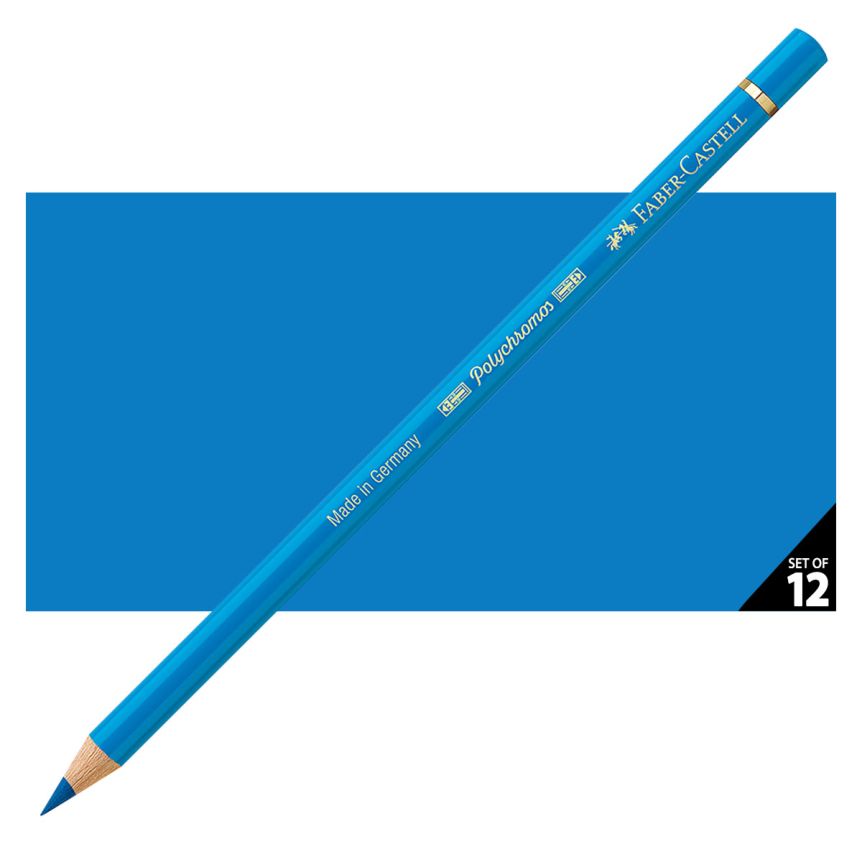 Faber-Castell Polychromos Pencil, No. 110 - Phthalo Blue (Box of 12)