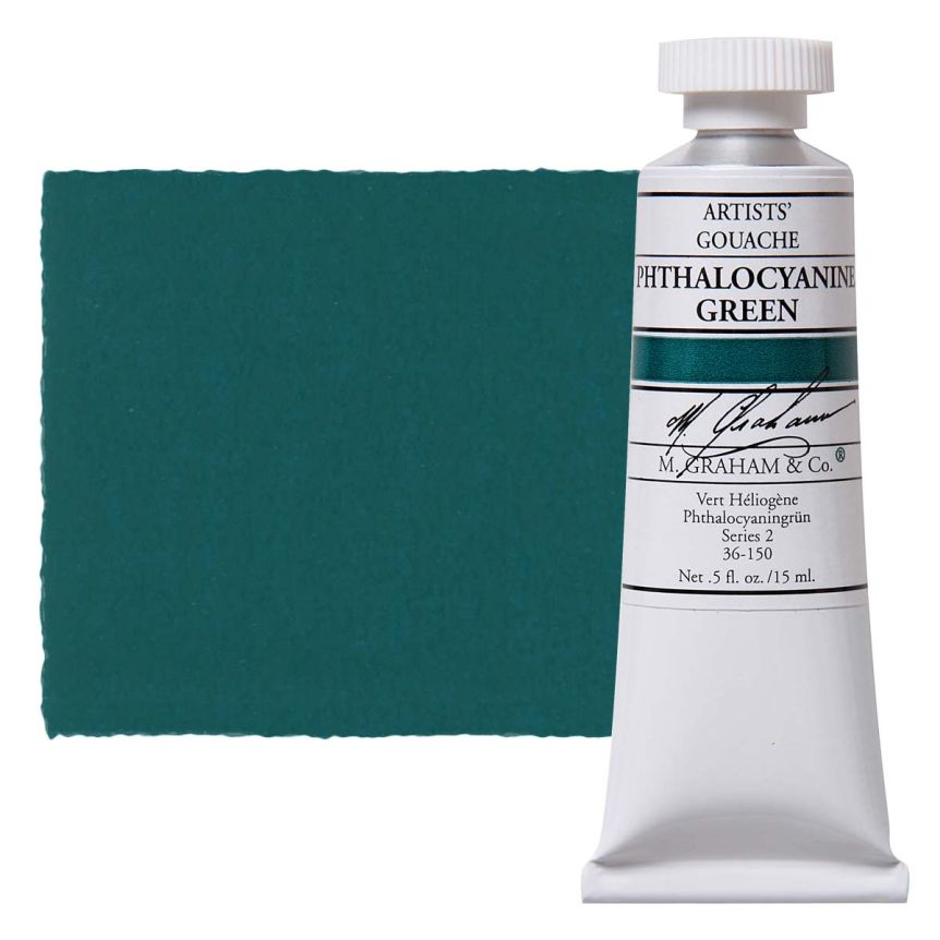 M. Graham Artists Gouache 15ml - Phthalocyanine Green