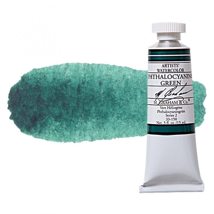 M. Graham Artists' Watercolor 15ml - Phthalo Green