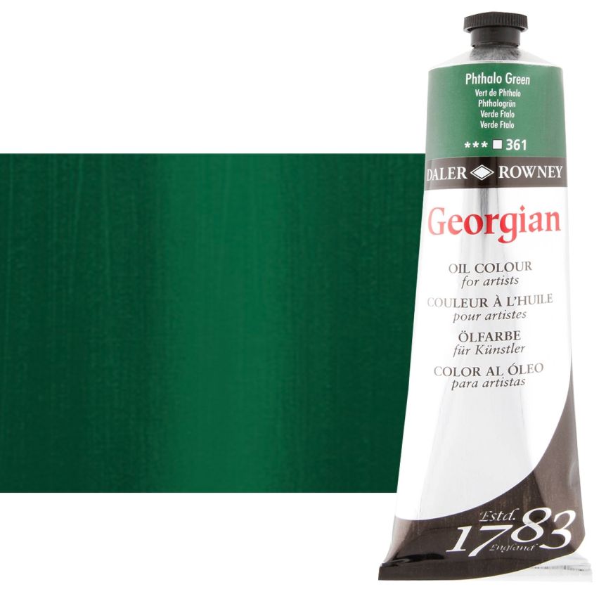 Daler-Rowney Georgian Oil Color 225ml Tube - Phthalo Green