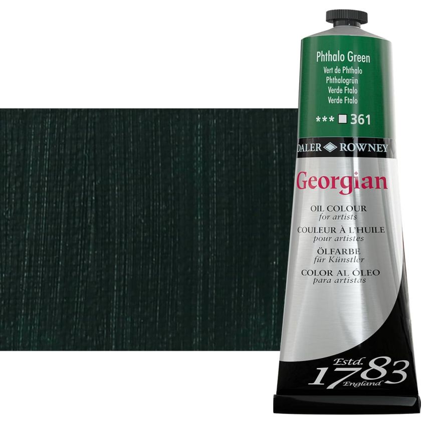 Daler-Rowney Georgian Oil Color 225ml Tube - Phthalo Green