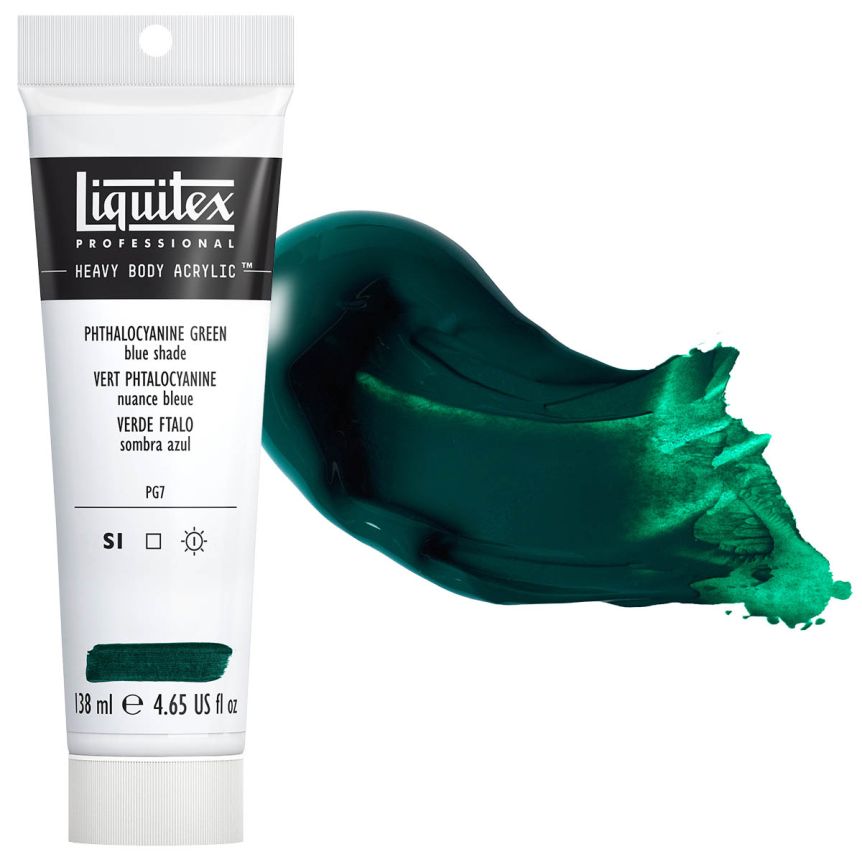 Liquitex Heavy Body Acrylic - Phthalo Green (Blue Shade), 4.65oz Tube