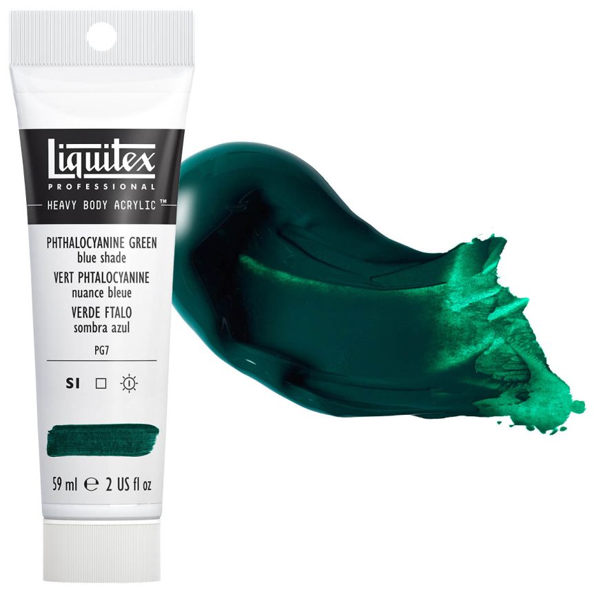 Liquitex Heavy Body Acrylic - Phthalo Green (Blue Shade), 2oz Tube