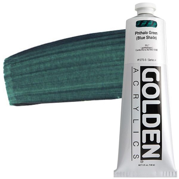 GOLDEN Heavy Body Acrylic 5 oz Tube - Phthalo Green (Blue Shade)