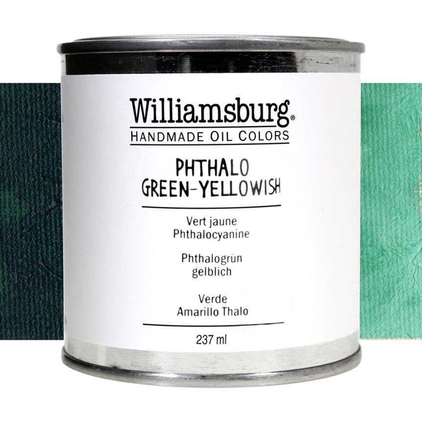 Williamsburg Handmade Oil Paint - Phthalo Green-Yellowish, 237ml Can